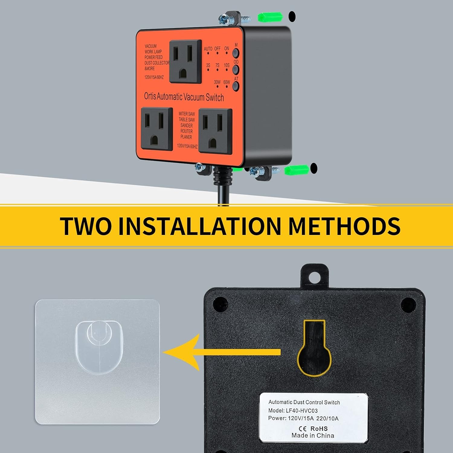 Ortis Dust Control Autoswitch for More Power Tool Adjustable Actuation Threshold