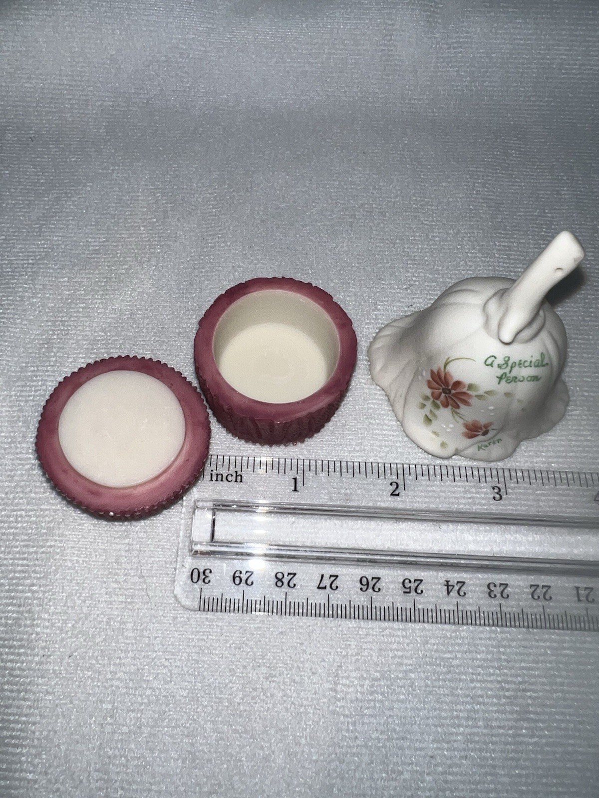 Miniature Ceramic Bell And Trinket Box