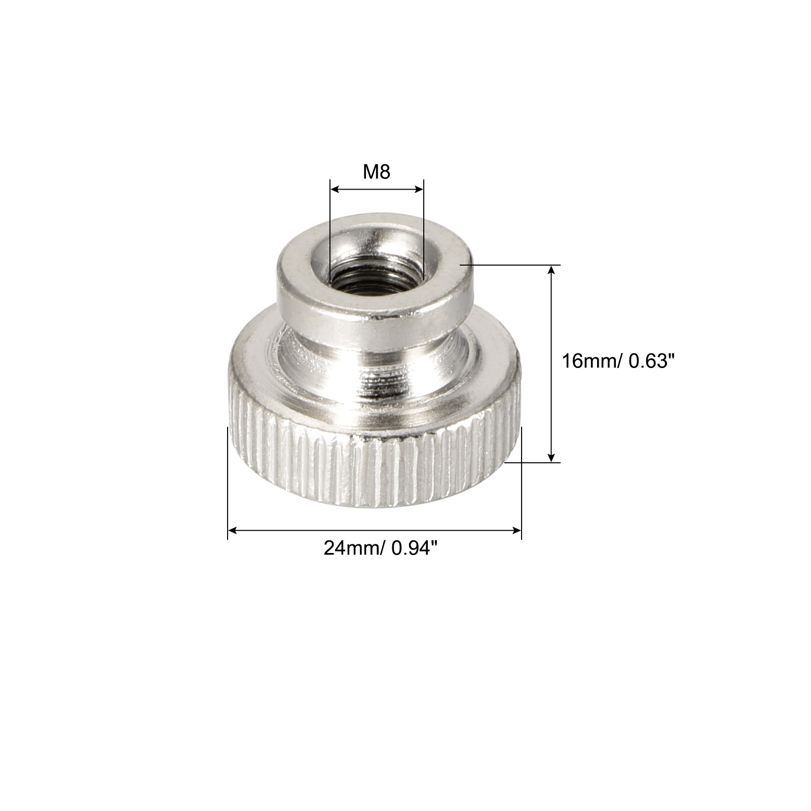 Knurled Thumb Nuts, 10Pcs M8 Iron Round Knobs for 3D Printer Parts
