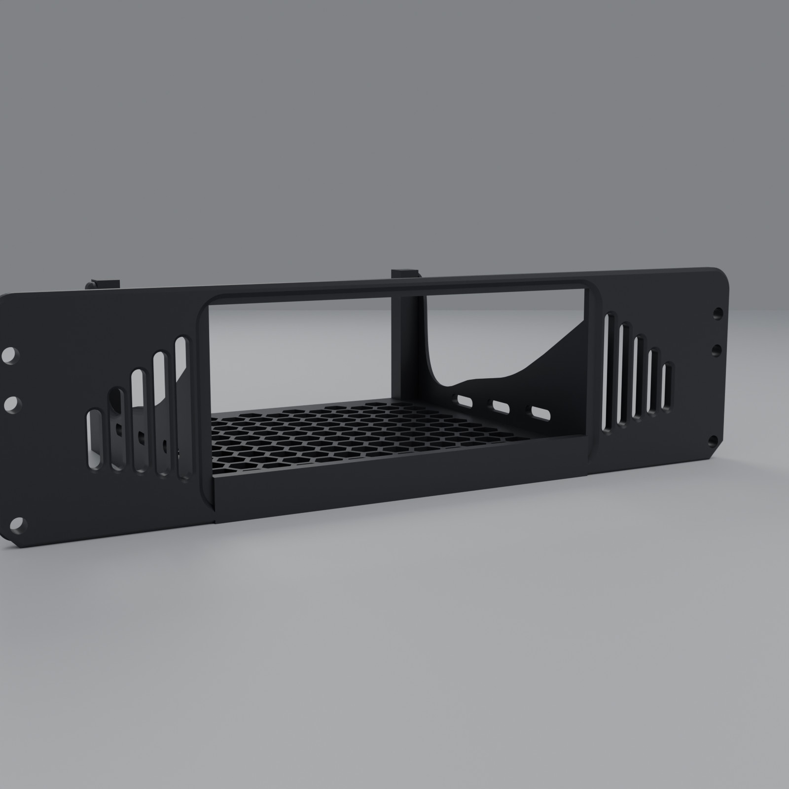PrintForge Mac Mini M4/M4 Pro 10‑inch Rack Mount 1.5U Open‑Frame Black PETG