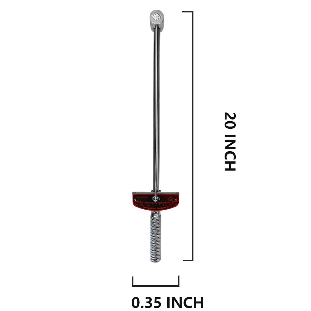 Motool Technology 1/2" Drive Beam Torque Wrench 0-300 N. Red