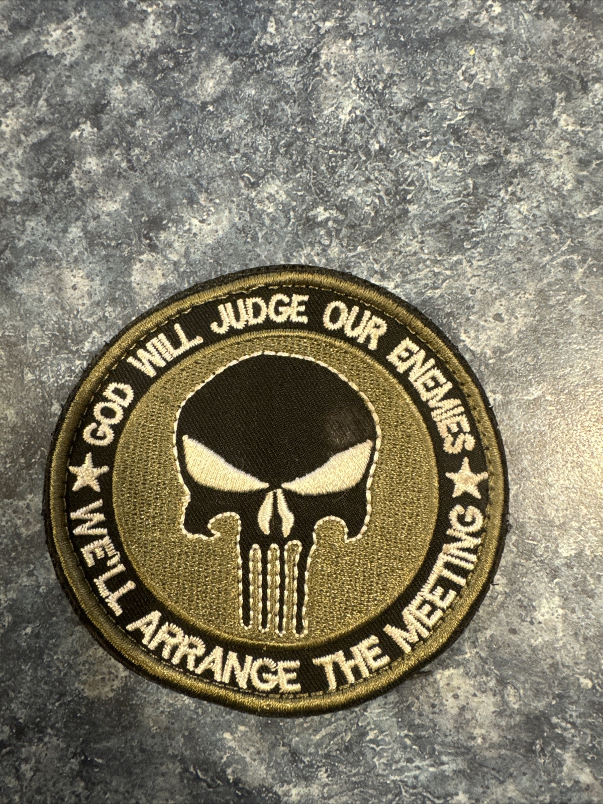 GOD WILL JUDGE OUR ENEMIES WE'LL ARRANGE THE MEETING Patch V-CROW Patch