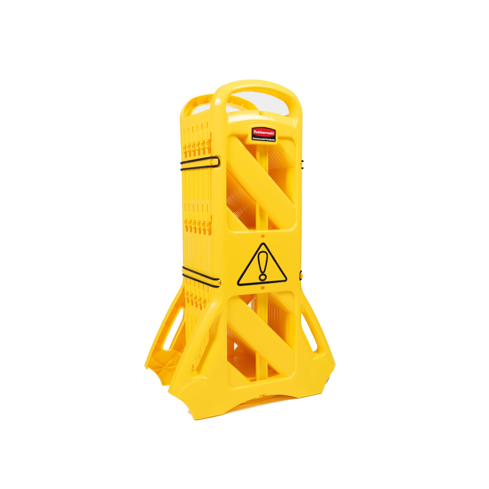 Rubbermaid Commercial Mobile Plastic Safety Sign Barrier 13ft Yellow
