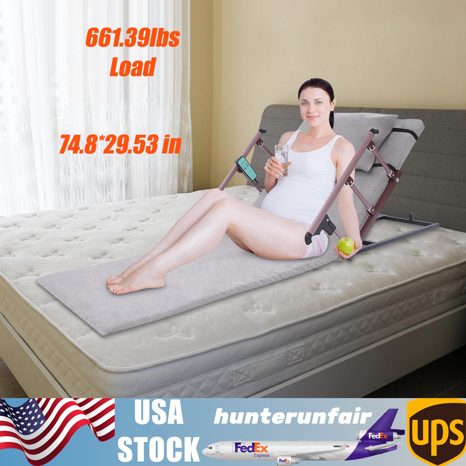 Electric Lifting Bed Backrest Elderly Adjustable Back Rest ed Sitting Backrest