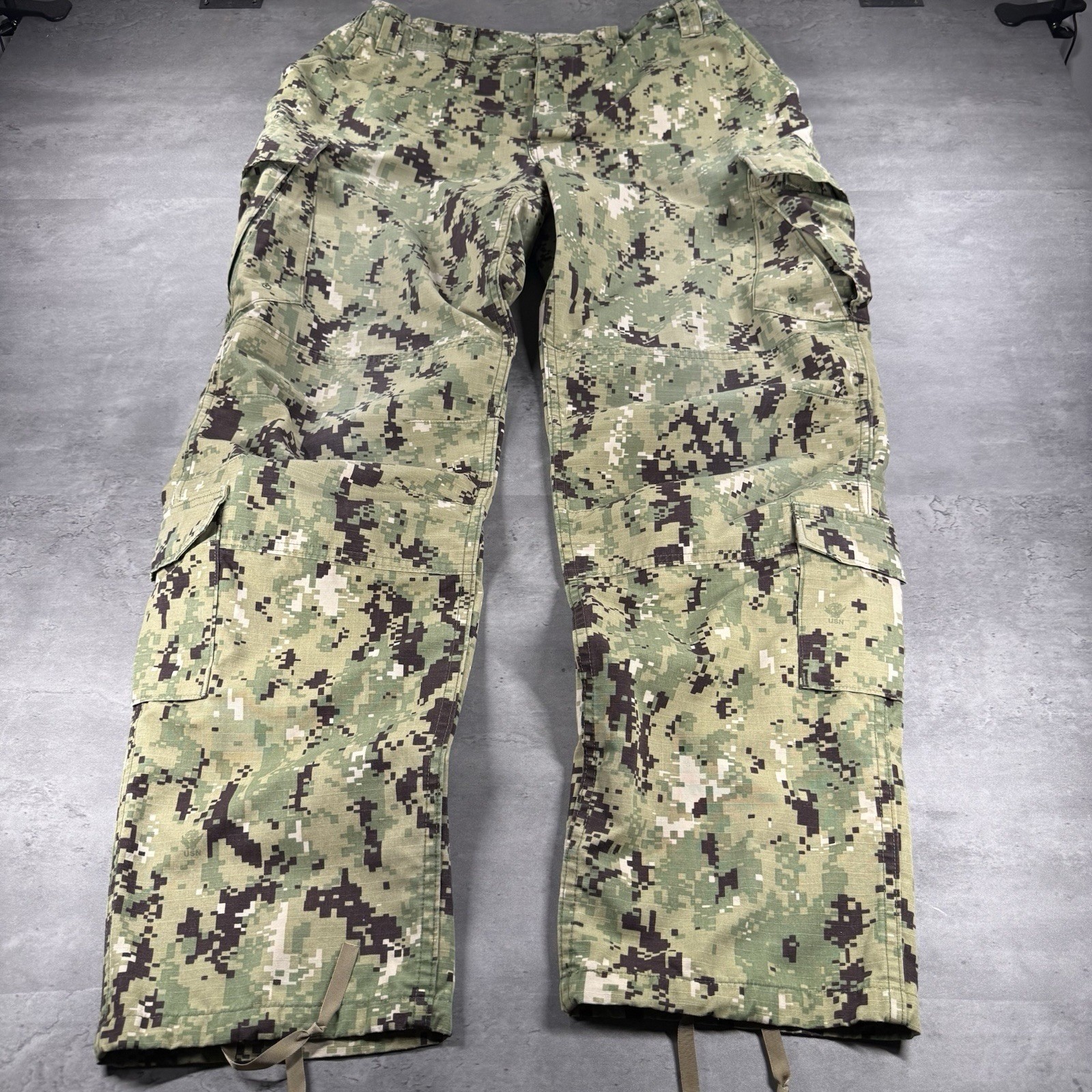 Military Pants Mens 35x33 L Long NWU Type III Navy Seals Camo Cargo Trouser Army