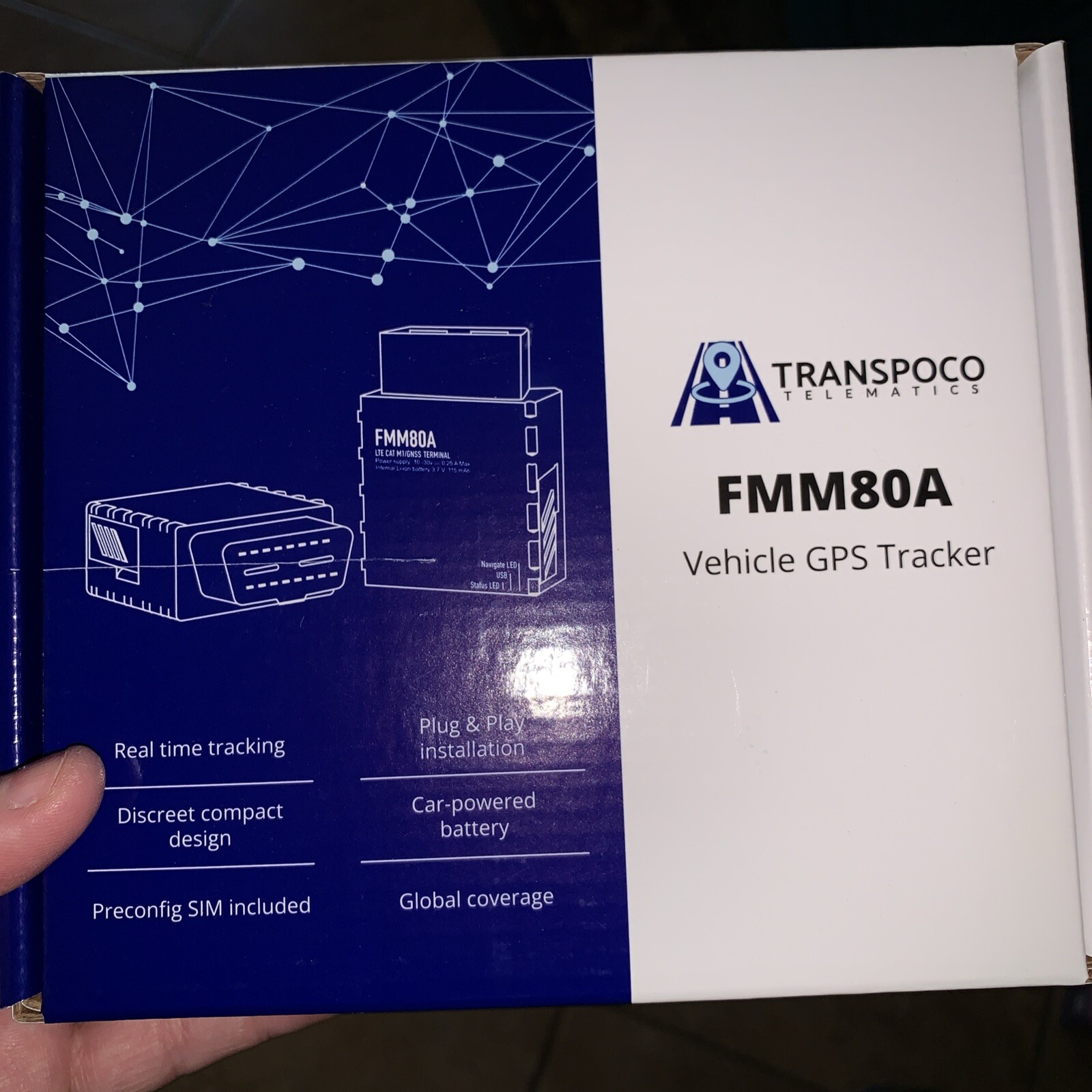 Hidden GPS Tracker for Vehicles Easy Install Battery Connected - 4G LTE