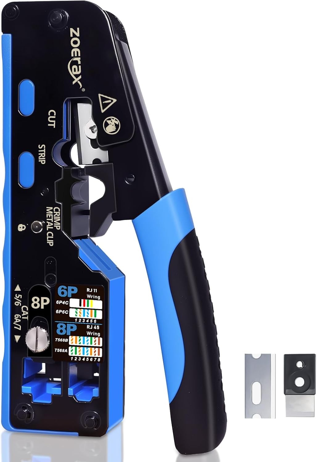 All-In-One RJ45 Crimp Tool with Hand-Twist Screw and Wire Terminal Crimper for C