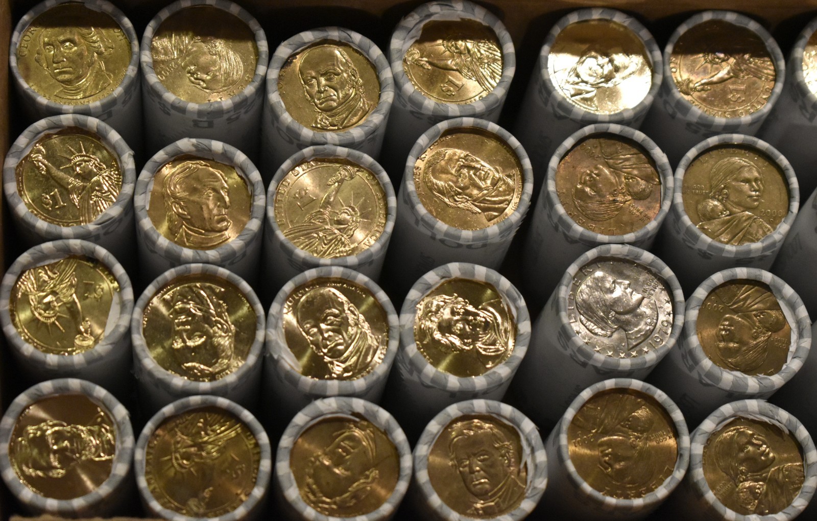 Sealed Bank Roll $25 FV Sacagawea / Presidential /SBA $1 Unsearched Coins