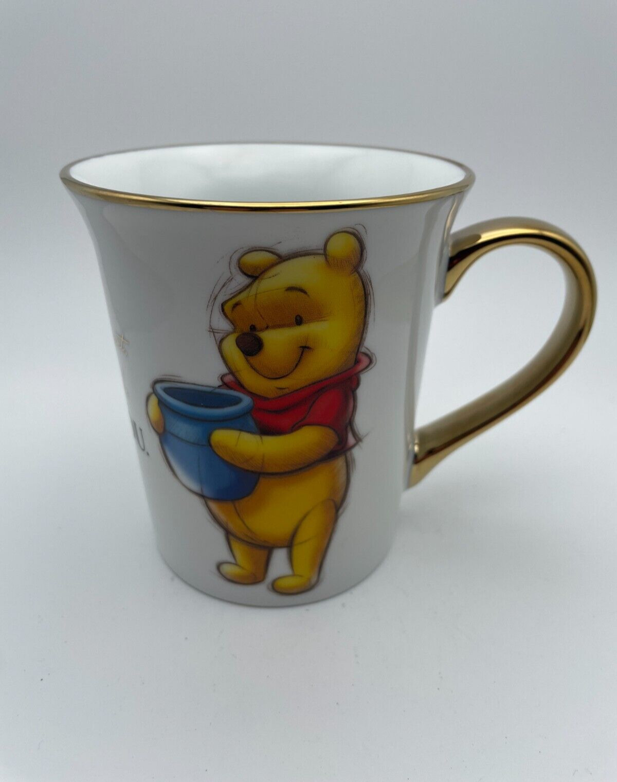 Disney 100 Winnie the Pooh Even If We’re Apart Mug Gold Handle 12oz By Zrike B79