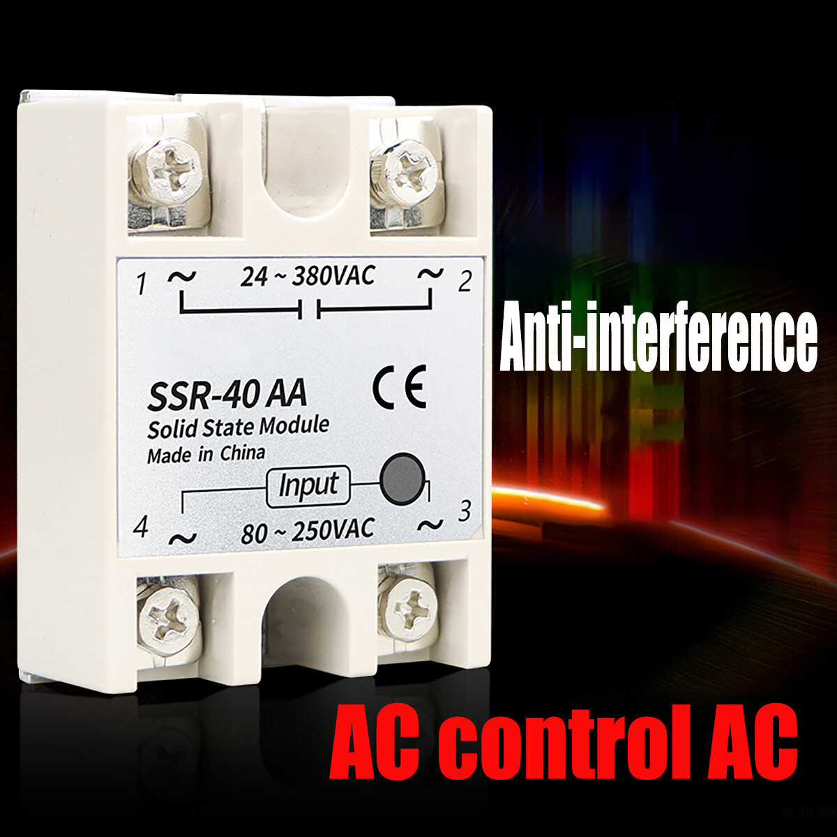 Solid State Relays SSR-10AA~100AA AC/AC Single Phase Mute Contactless Relays