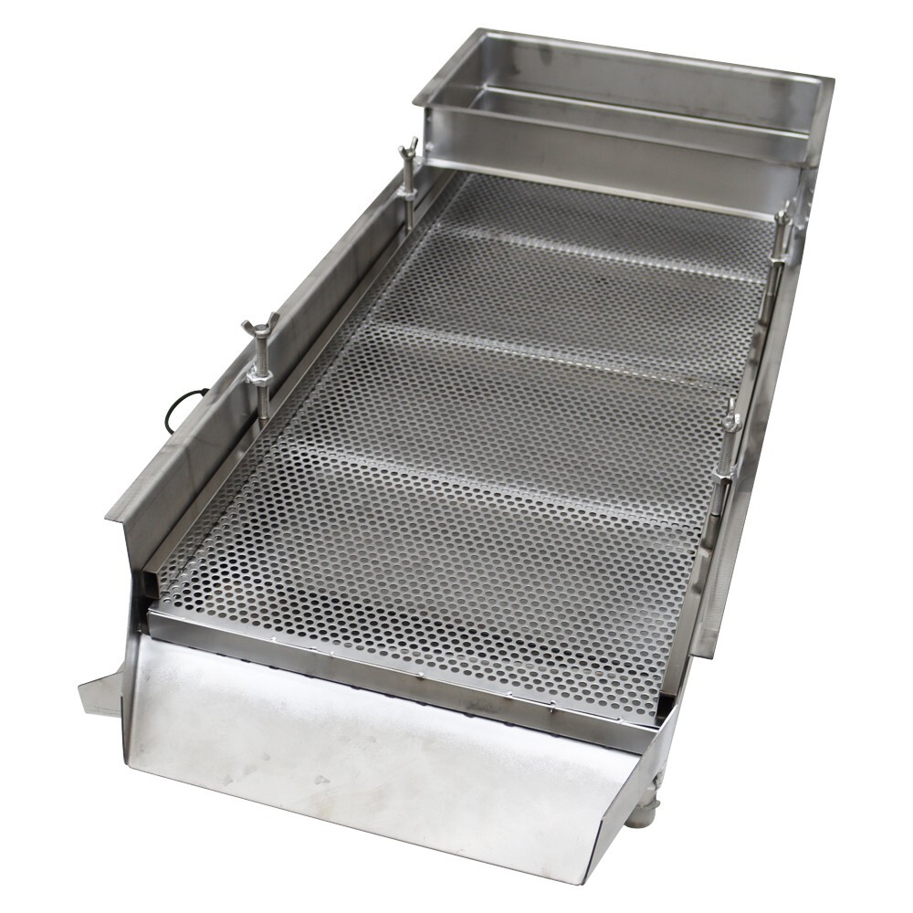 Single Layer 4mm Stainless Steel Linear Vibrating Screen 110V Screen Shaker