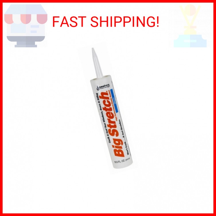 Sashco 10016 10.5oz 10016 Big Stretch Caulk 10.5-Ounce Cartridge, White