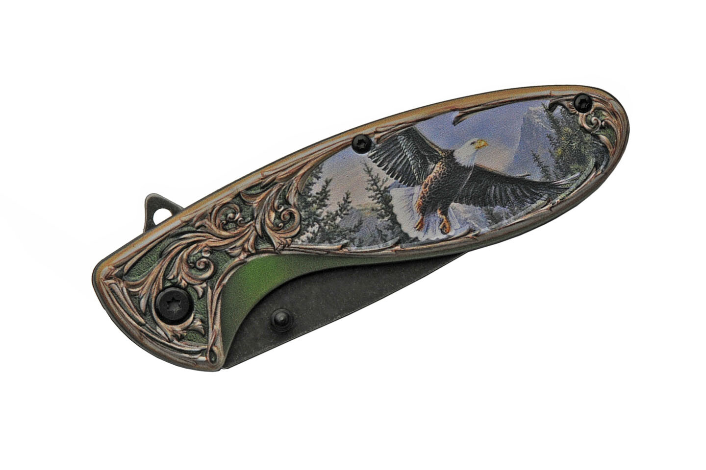 Spring-Assist Folding Knife | Rite Edge Bald Eagle Stainless Steel Blade