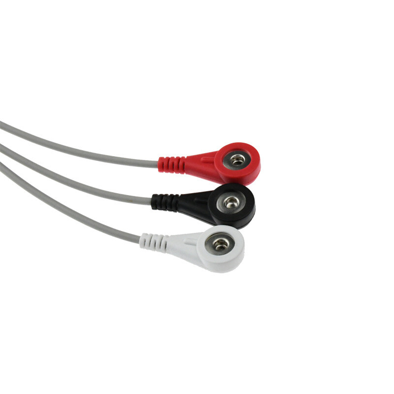 Compatible GE Marquette Dash PRO Tram 11 Pins 3 Leads Snap ECG Cable Dash Models