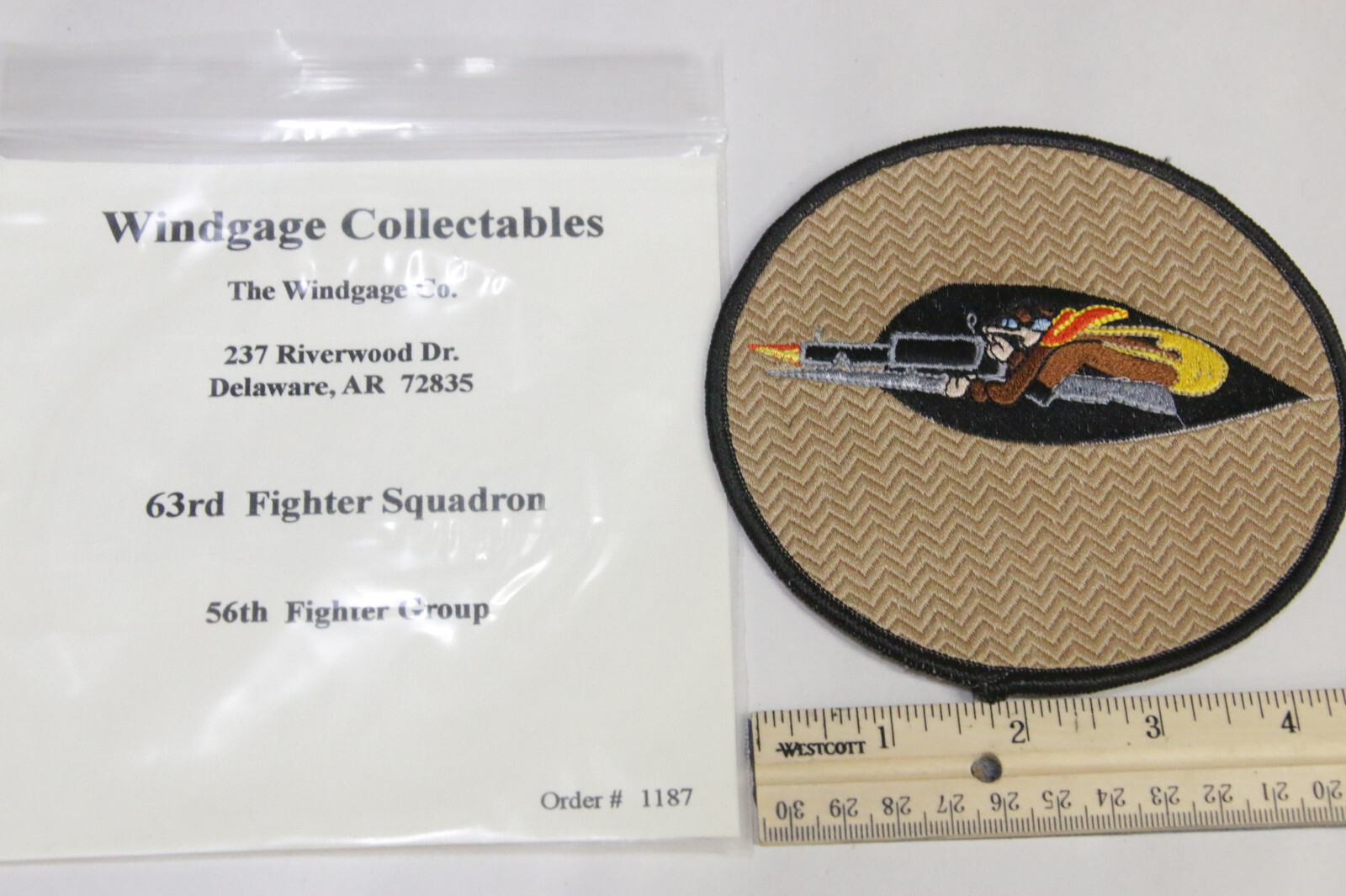 63rd Fighter Squadron 56th Group #1187 Windgage Collectables Patch Costume NOS
