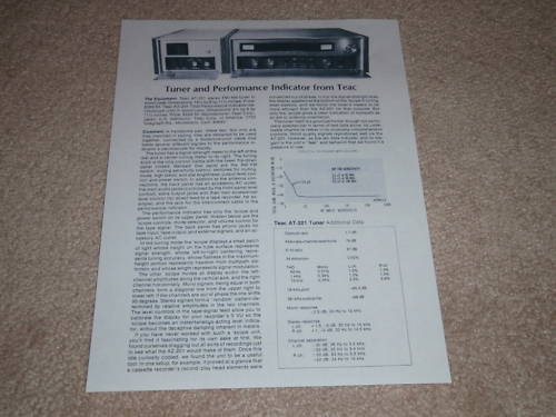 Teac Review, 1972, 1 page, AT-201 Tuner, AZ-201 Strobe