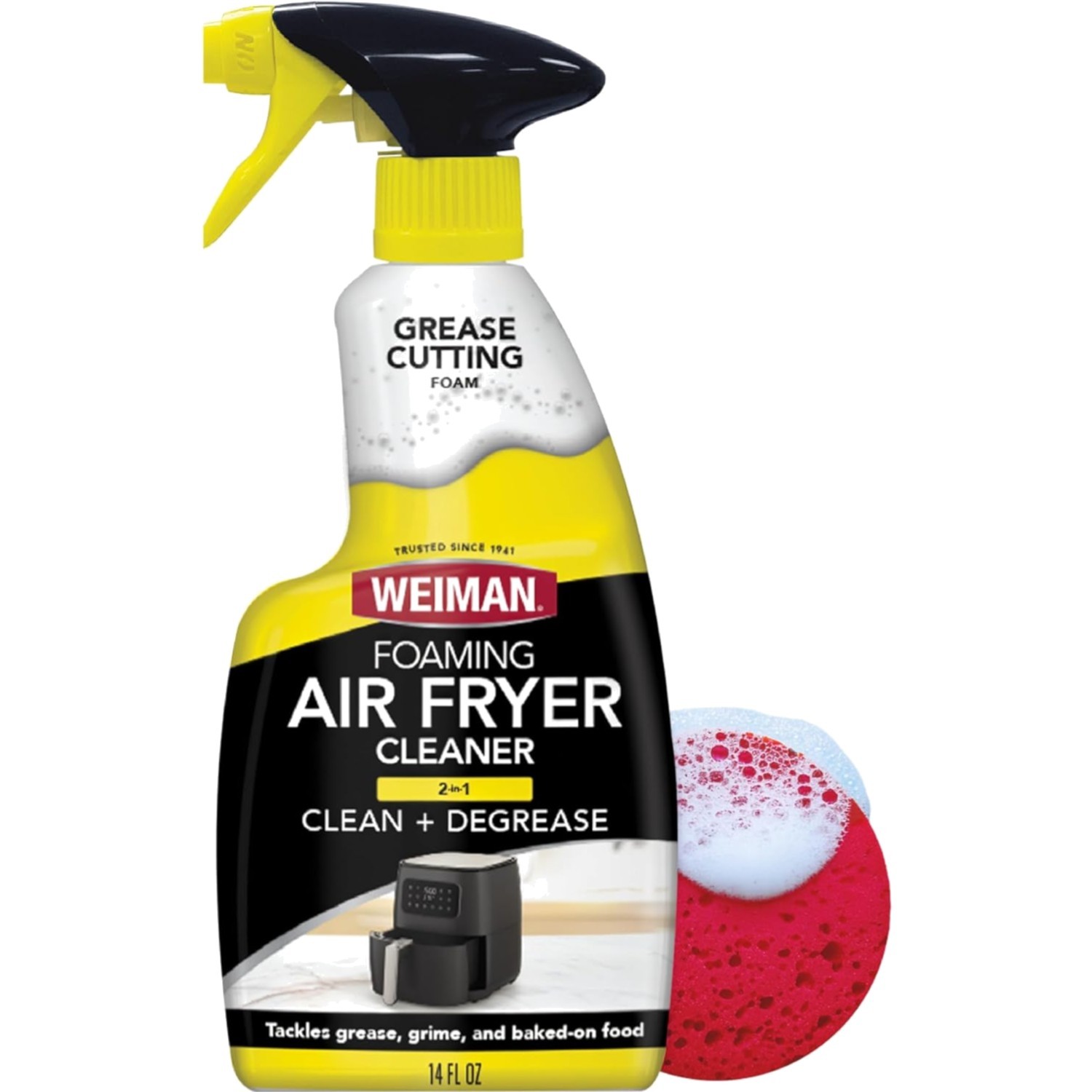 Foaming Air Fryer Cleaning Kit, Cleaner & Degreaser for Ceramic Baskets & Tra...