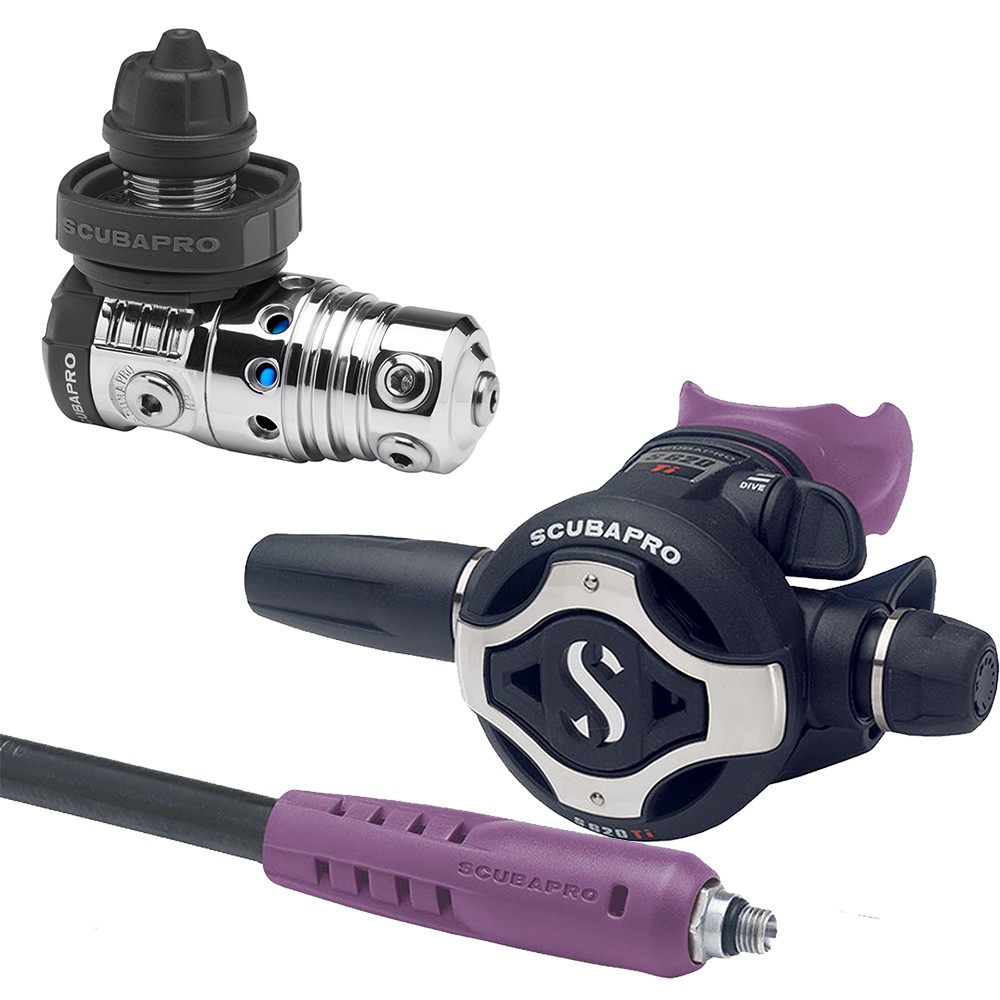 ScubaPro MK25 EVO DIN 300/S620 TI Dive Regulator w/ Mouthpiece & Hose Protector