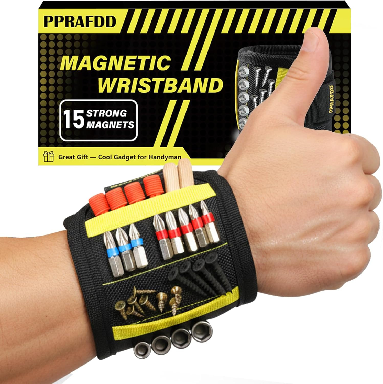 Magnetic Wristband for Tools, Gift for Men Stocking Stuffers | Tools Belt Wrist