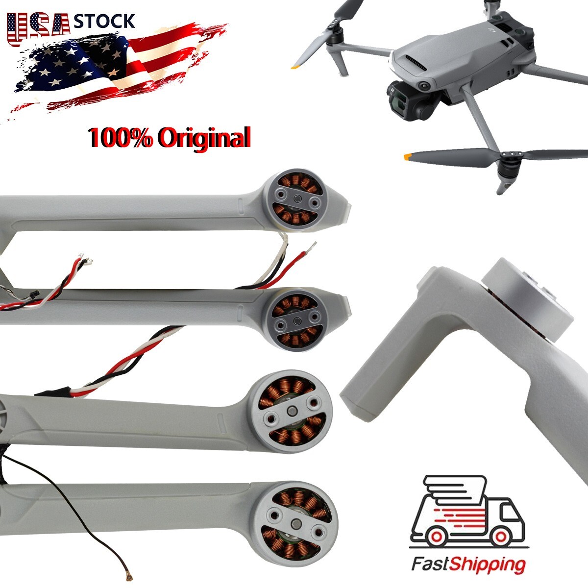 OEM Left Right Front Rear Arm Shell & Motor Replacement For DJI Mini 3 Drone USA