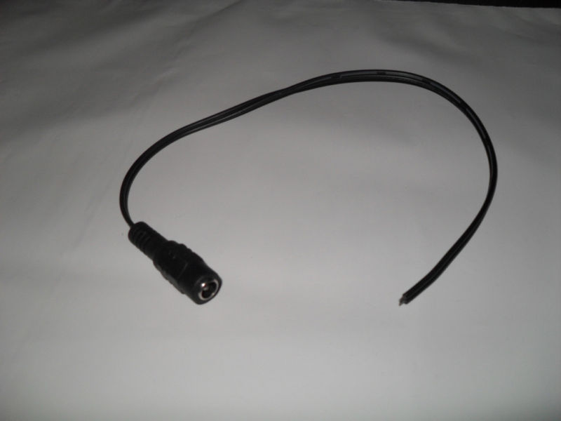 20 x 30cm 2.1 x 5.5mm CCTV DC Power Pigtail Female Plug