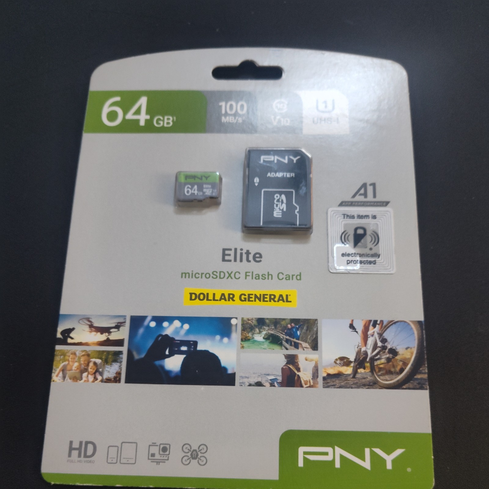 PNY 64GB Micro SD Card With SD Card Adapter microSDXC - NEW