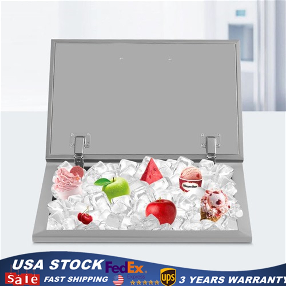 Drop In Ice Chest Bin Wine Chiller Cooler with Cover Home Kitchen 20x14x13Inch