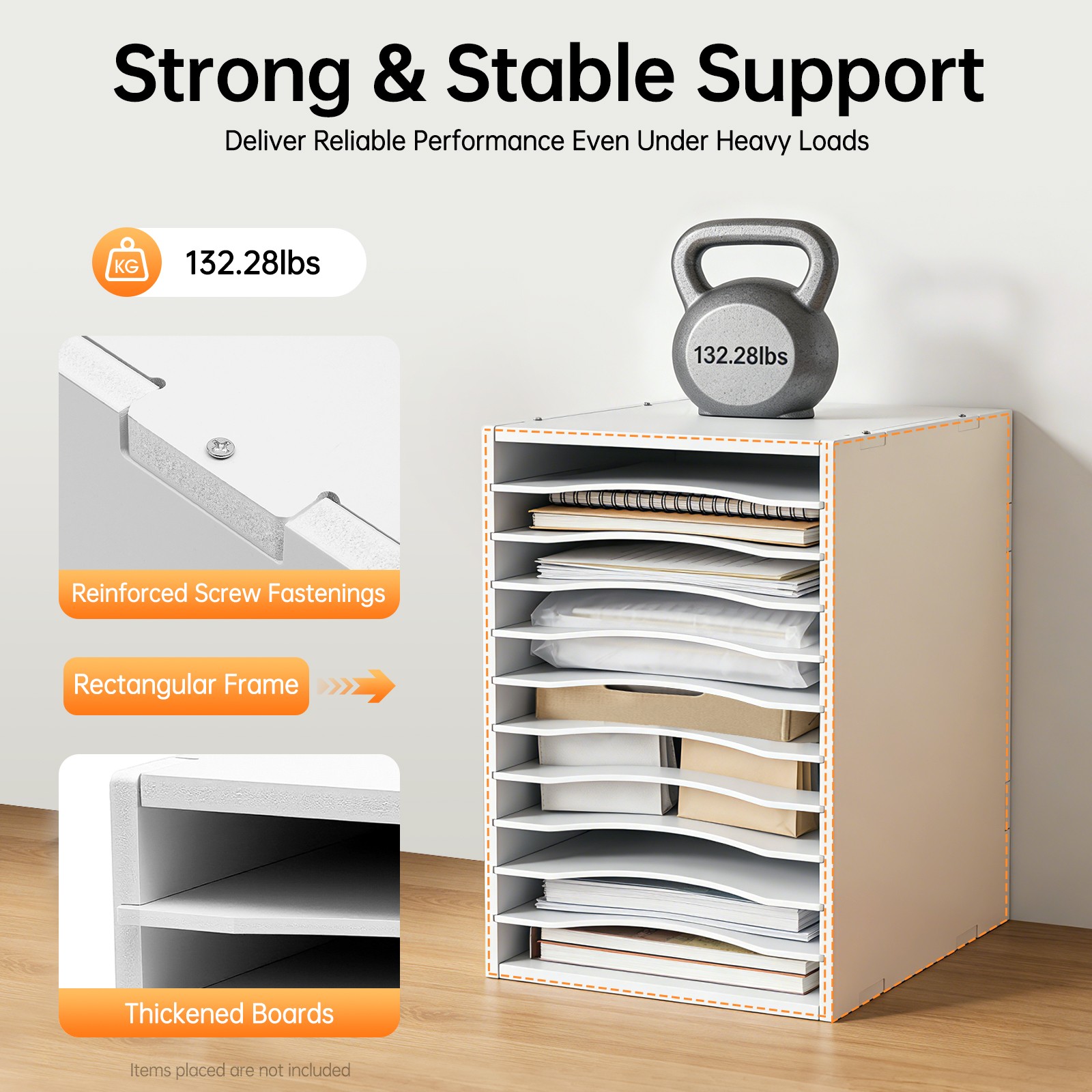 Vertical Desktop Sorter 11-Compartments Paper Storage Holder Document Organizer