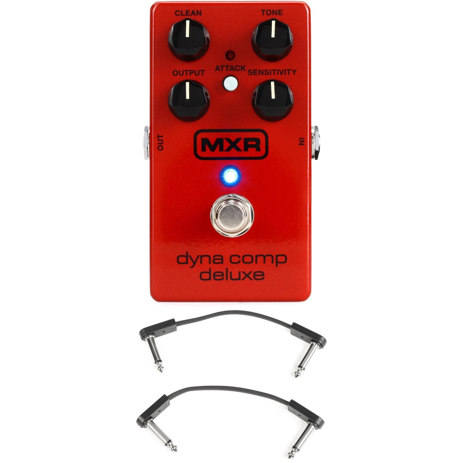 MXR M228 Dyna Comp Deluxe Compressor Pedal with EBS Patch Cables