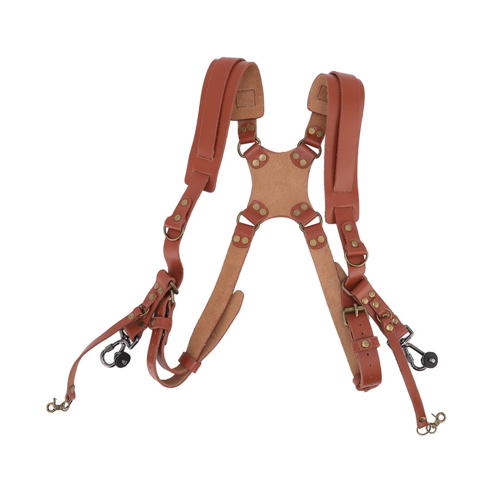 Jerliflyer Double Camera Harness, Quick Release Adjustable Leather Camera Har...