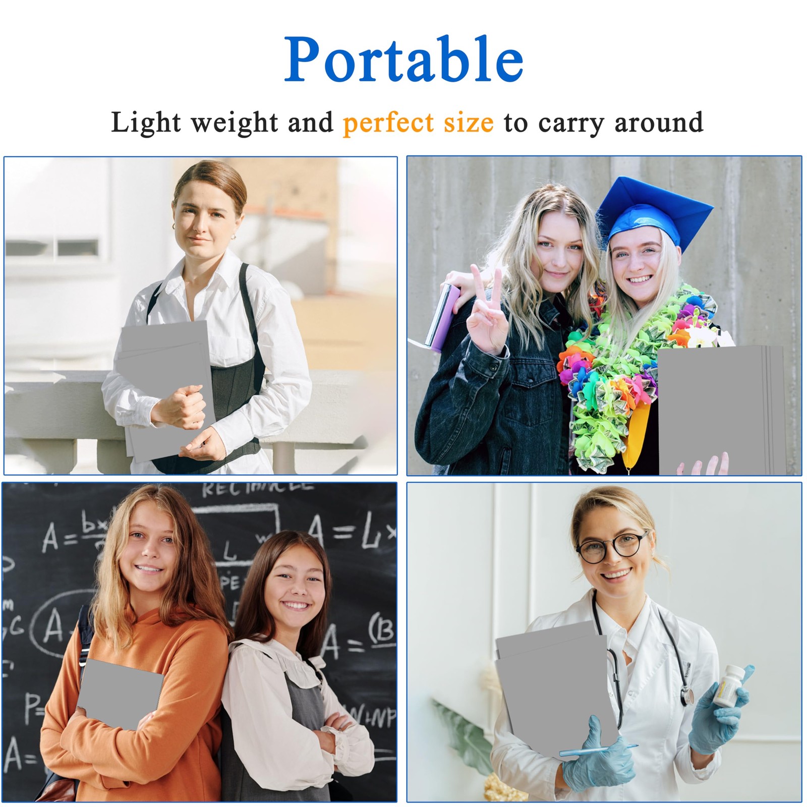 Two Pocket Folders,50 Packs 2 Folders Bulk,Fit Letter Size 50pcs -Grey