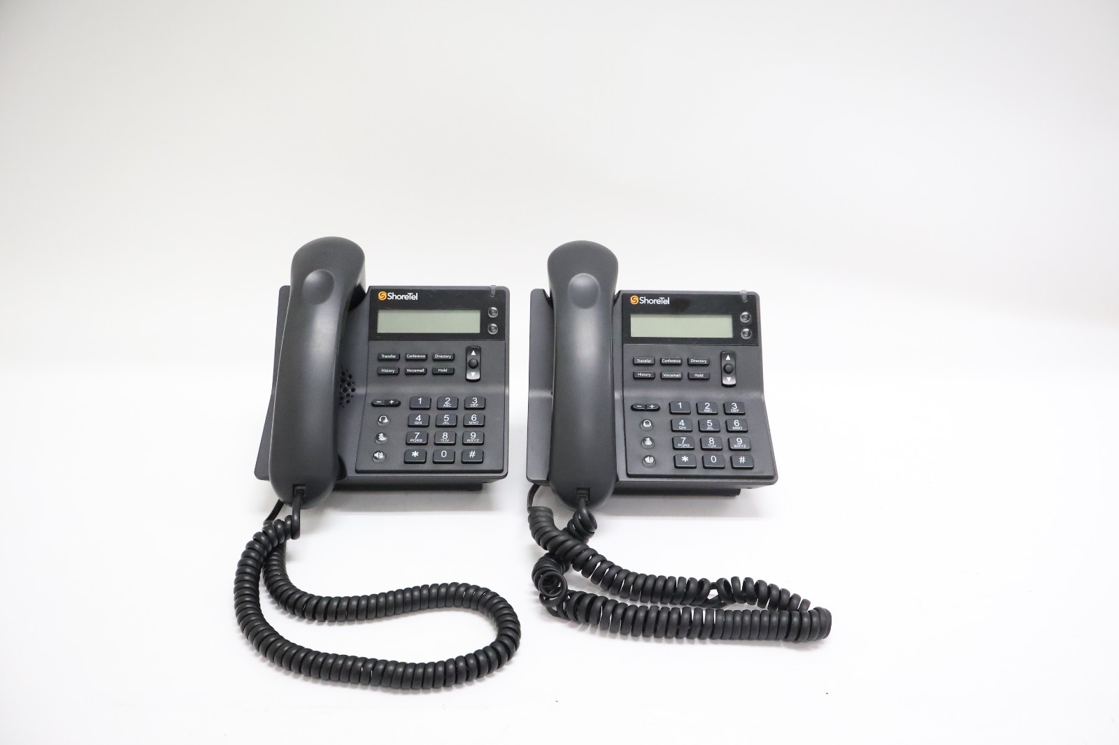 Lot of 2 ShoreTel IP420G Gigabit Display Speaker VoIP Business Corded IP Phone
