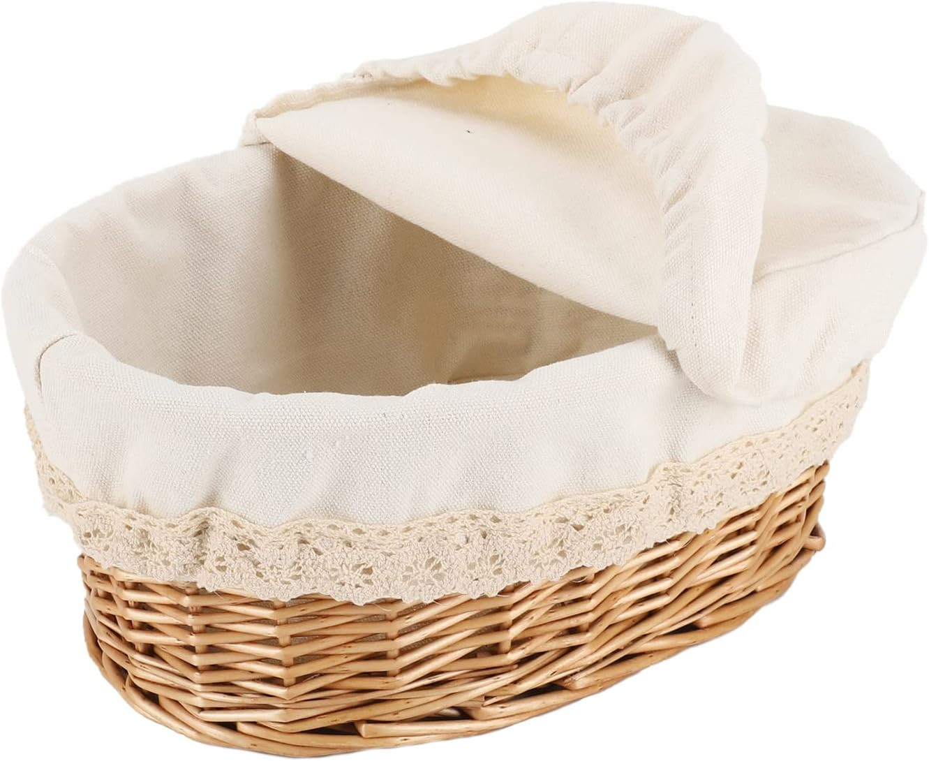 round Bread Basket Serving Woven Bread Baskets Wicker Basket Sourdough Proofing