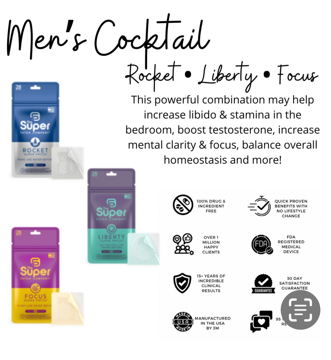 Super Patch Hormone Cocktail (15)= 3 of ea patch 5 days!