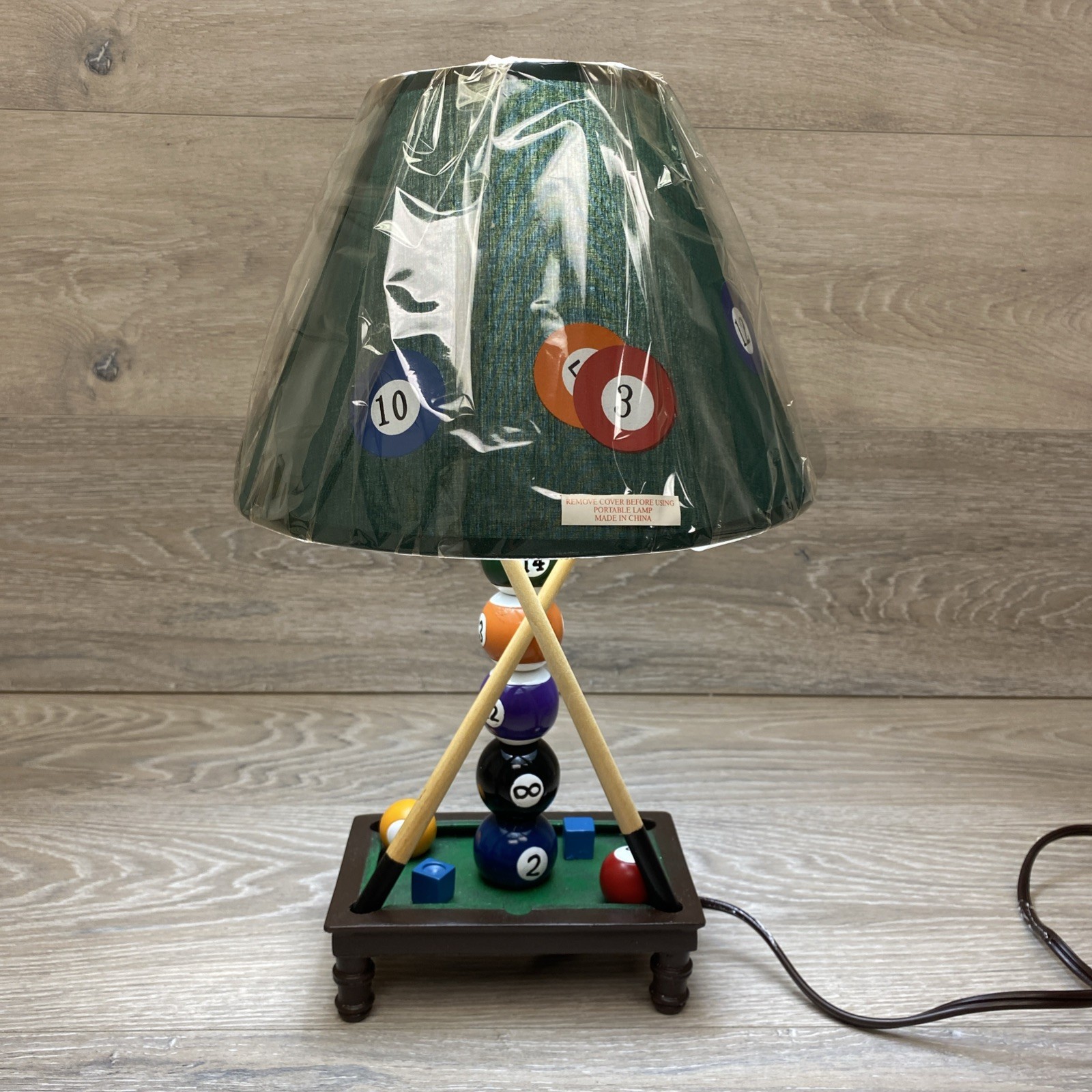 Billiards Lamp Pool Balls Man Cave Accent Table Game Room