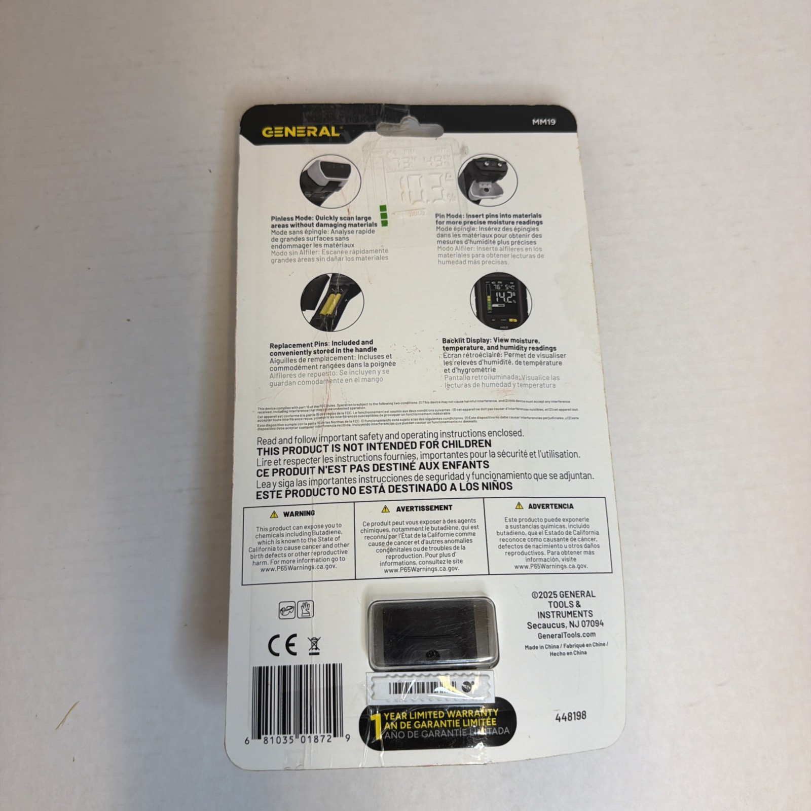 General Tools 2-in-1 Moisture Meter