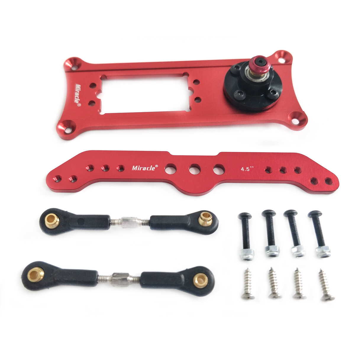 3.5/4/4.5/5 inch Rudder Tray with CNC Anodized Rudder Arm KIT for RC Servo
