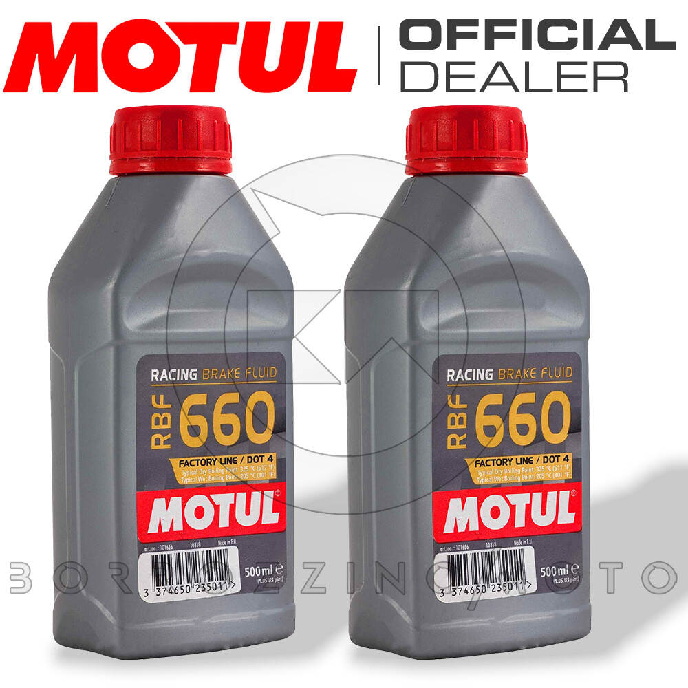 1LT 500ml X2 BRAKE OIL MOTUL RBF 660 FACTORY LINE AUTO MOTO DOT 4