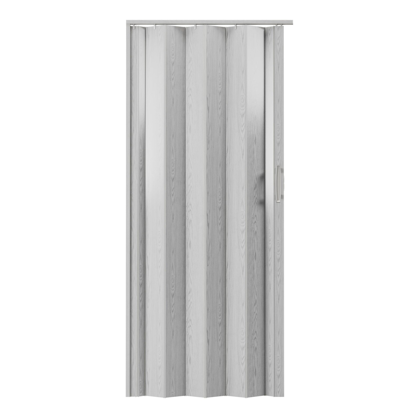 Studio Series 32" x 80" PVC Foldable Accordion Door, Grey | Trimmable PVC panels