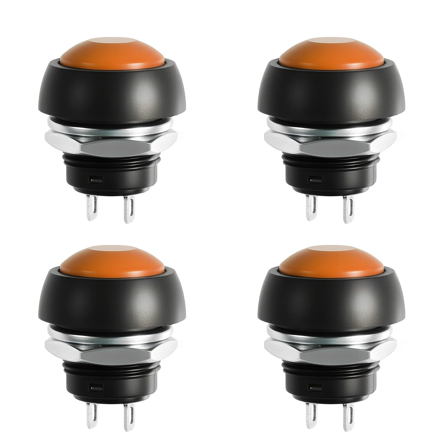 4 Pcs 12Mm Mini Momentary Push Button Switch 3A 250VAC Latching Push Button Swit