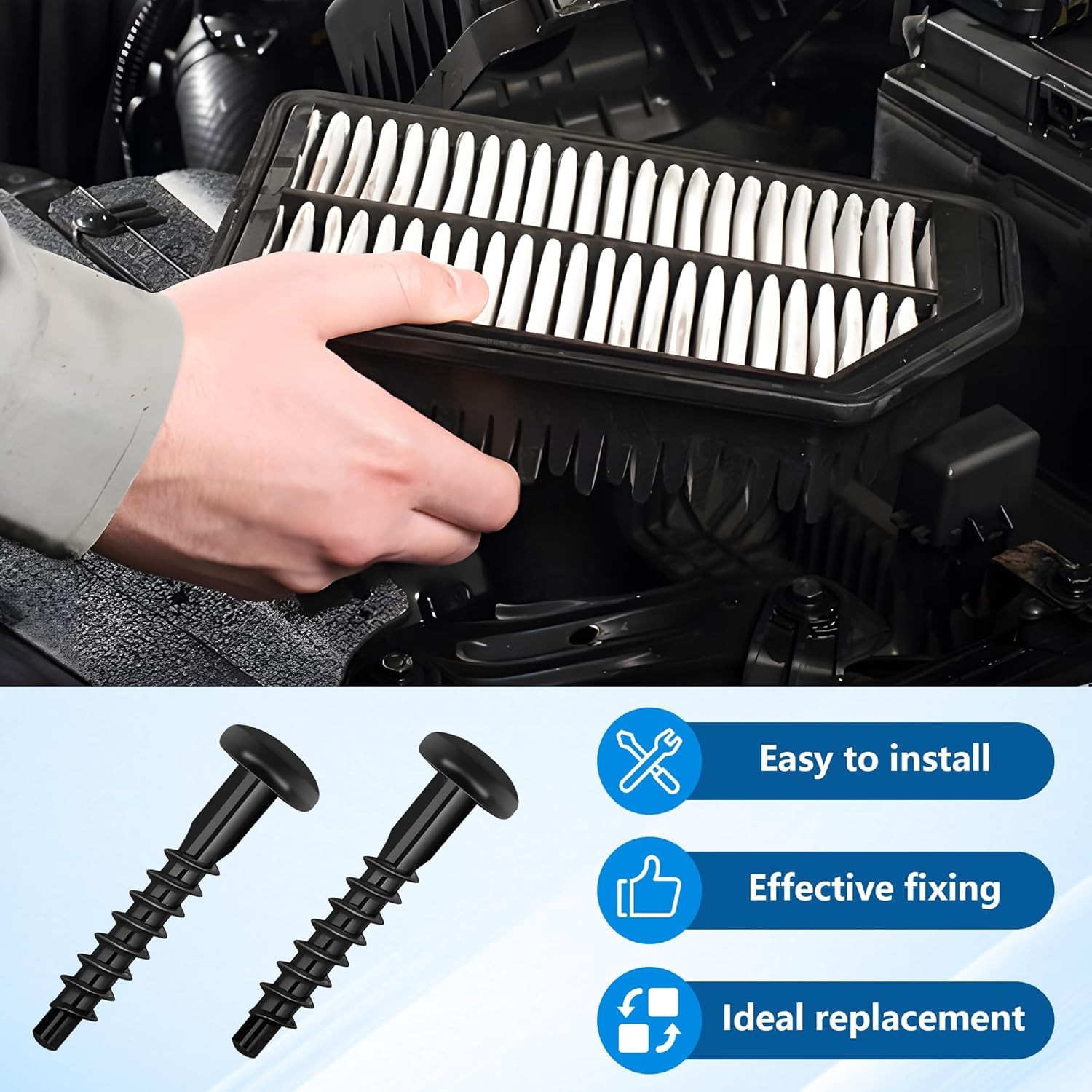 Air Filter Box Screw BAS01001 (5 Pack) Replace for GM 11611199 Compatible with C