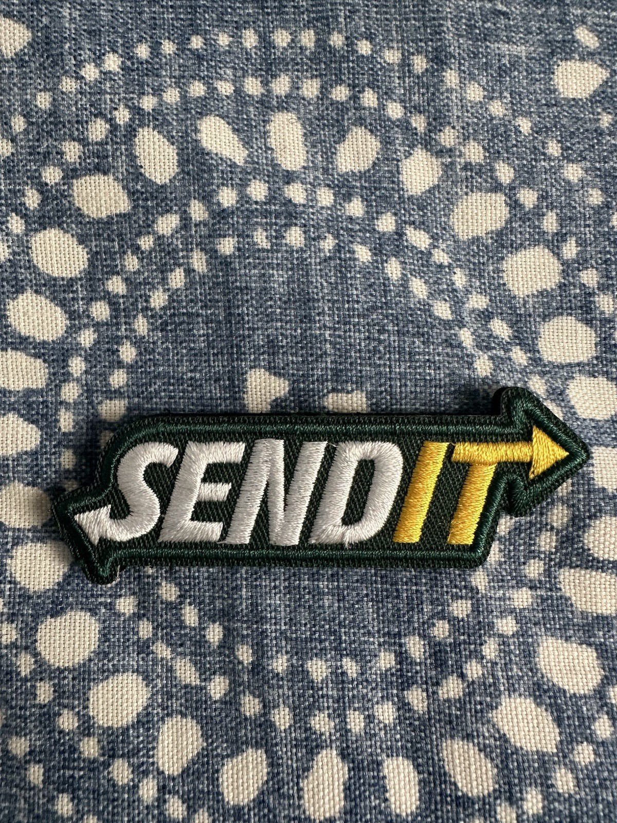 SEND IT 1x3 Embroidered Morale Patch Hook Backing Brand New