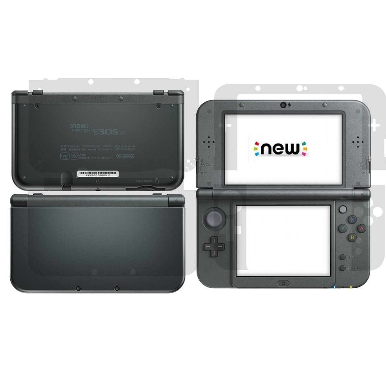 Transparent Clear Skin Sticker Protector for Nintendo New 3DS XL/LL