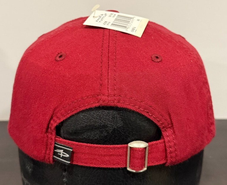 Eagle Ridge Golf Club Page and Tuttle Adjustable Dad Hat Cap Red Cotton