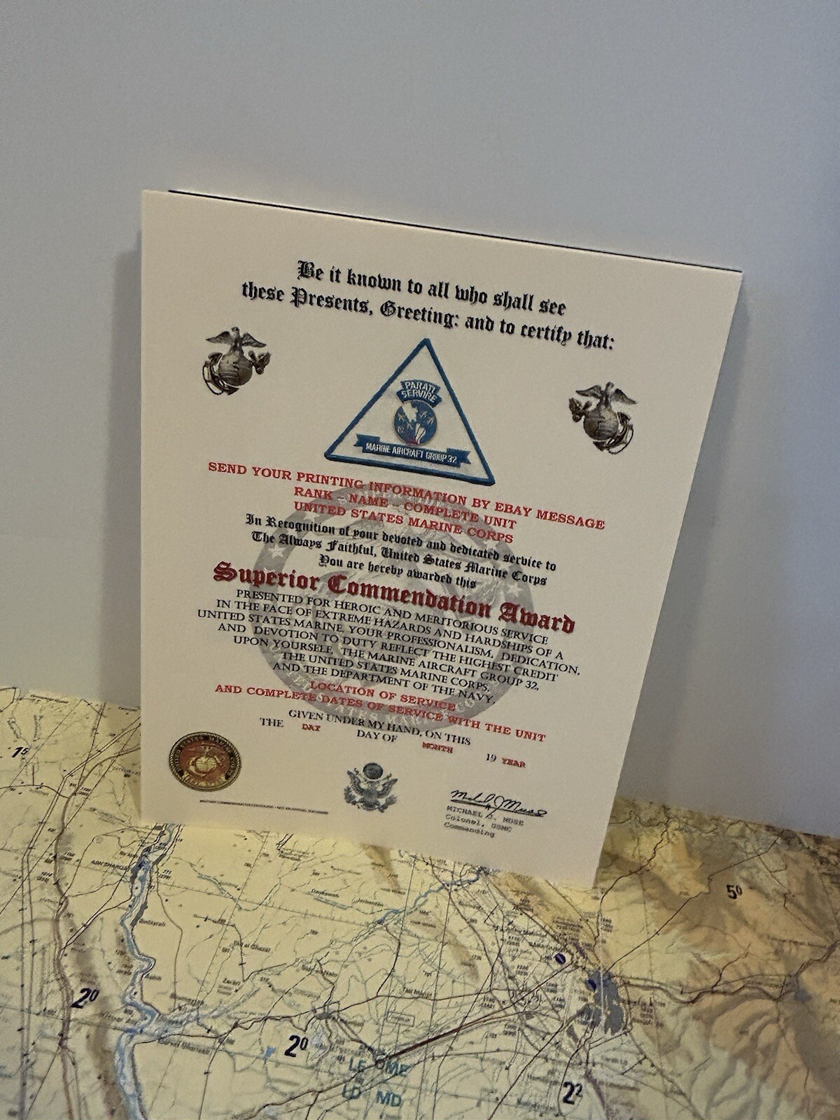 U.S.M.C. / MARINE AIRCRAFT GROUP 32 - SUPERIOR COMMENDATION AWARD