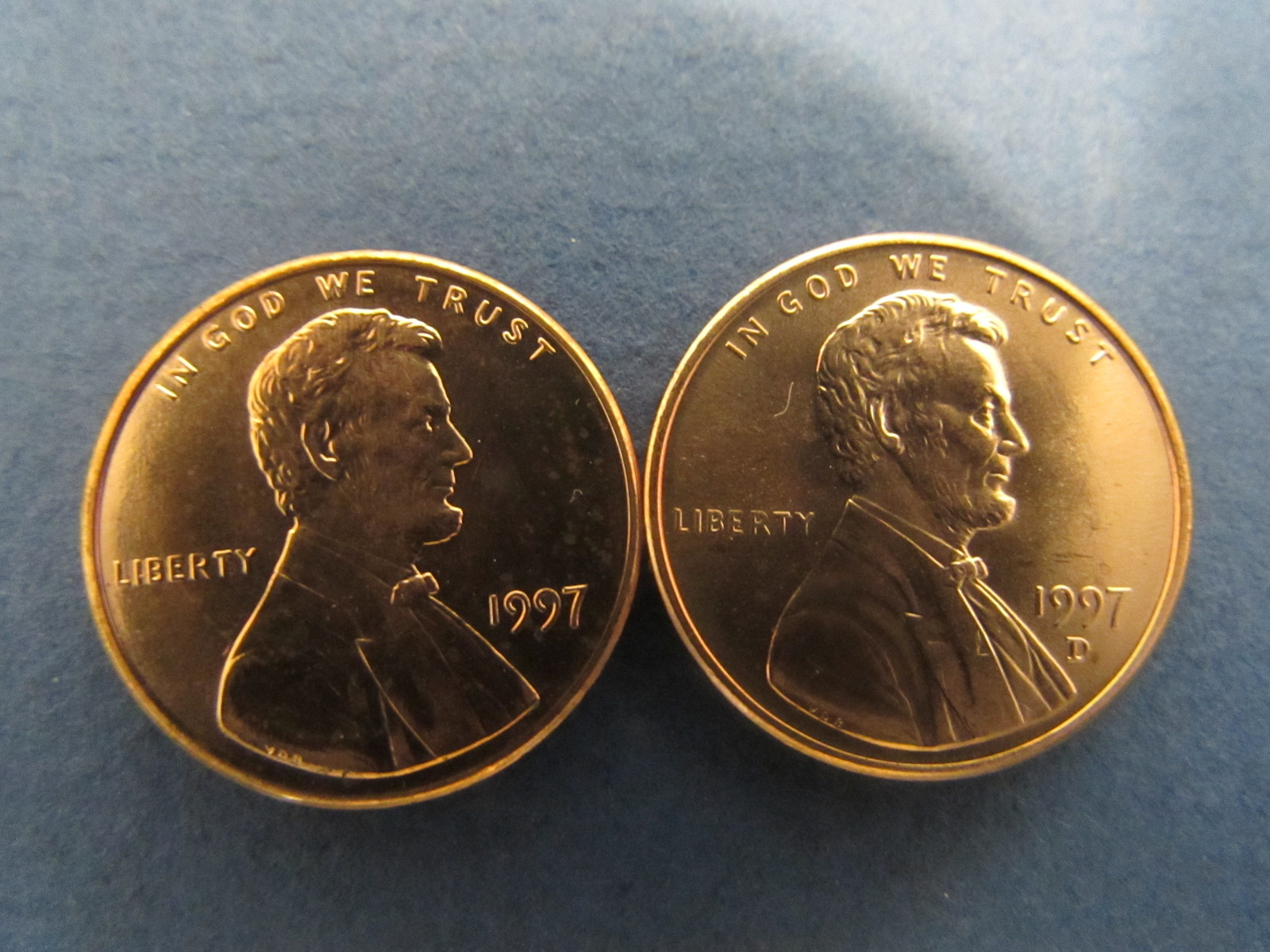 1997 P D Lincoln Memorial Cent Penny BU Brilliant Uncirculated Set From Rolls