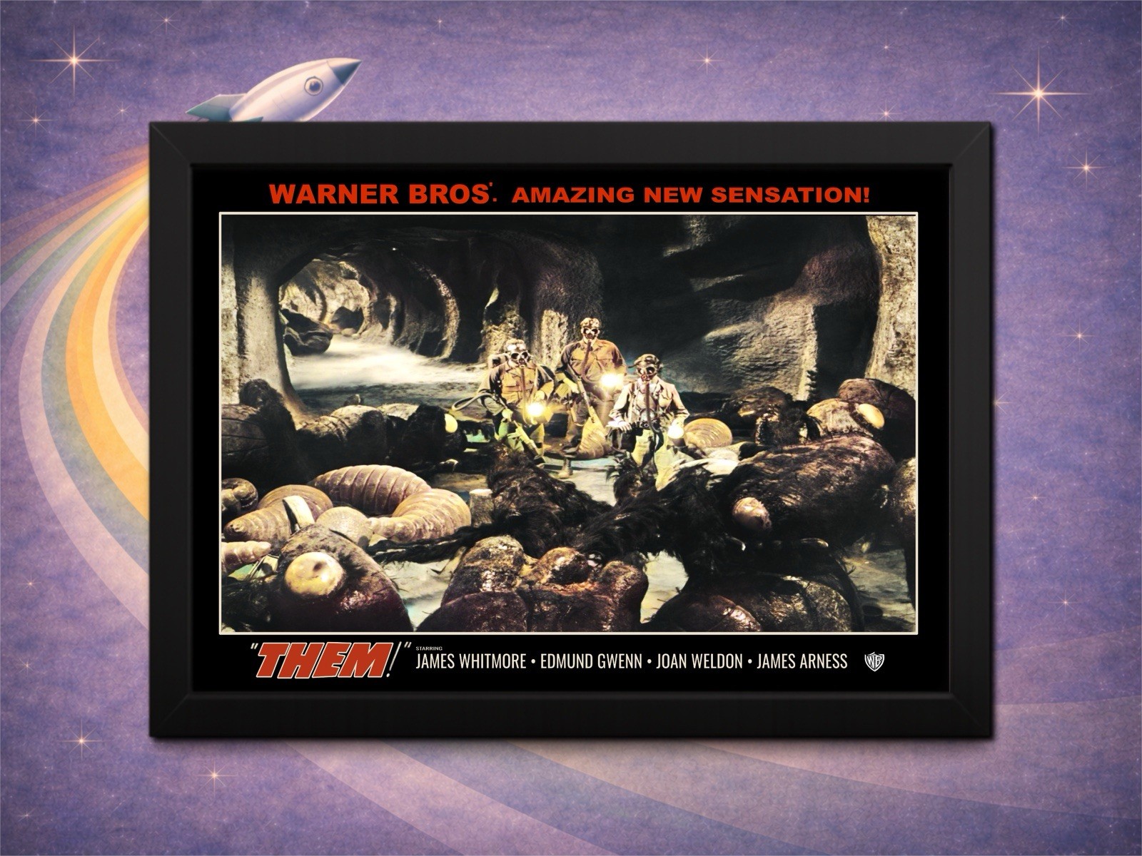 Framed Them! 1954 Ant Nest Scene | ClassicSciFi Retro Sci-Fi Art 12×8 | Aliens