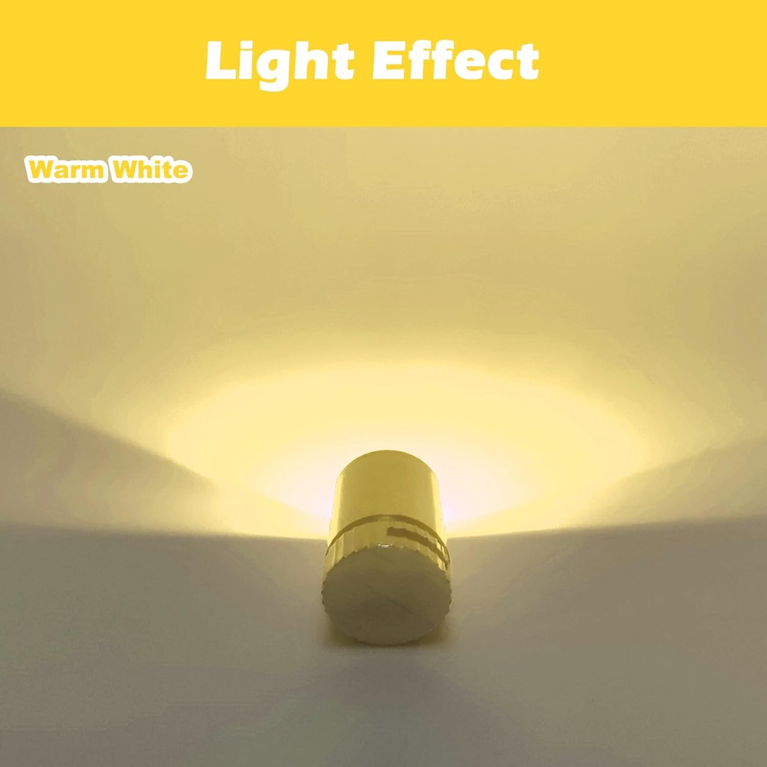 10 Pack Small Spotlight Battery Operated LED Lights, Warm White LED Wireless