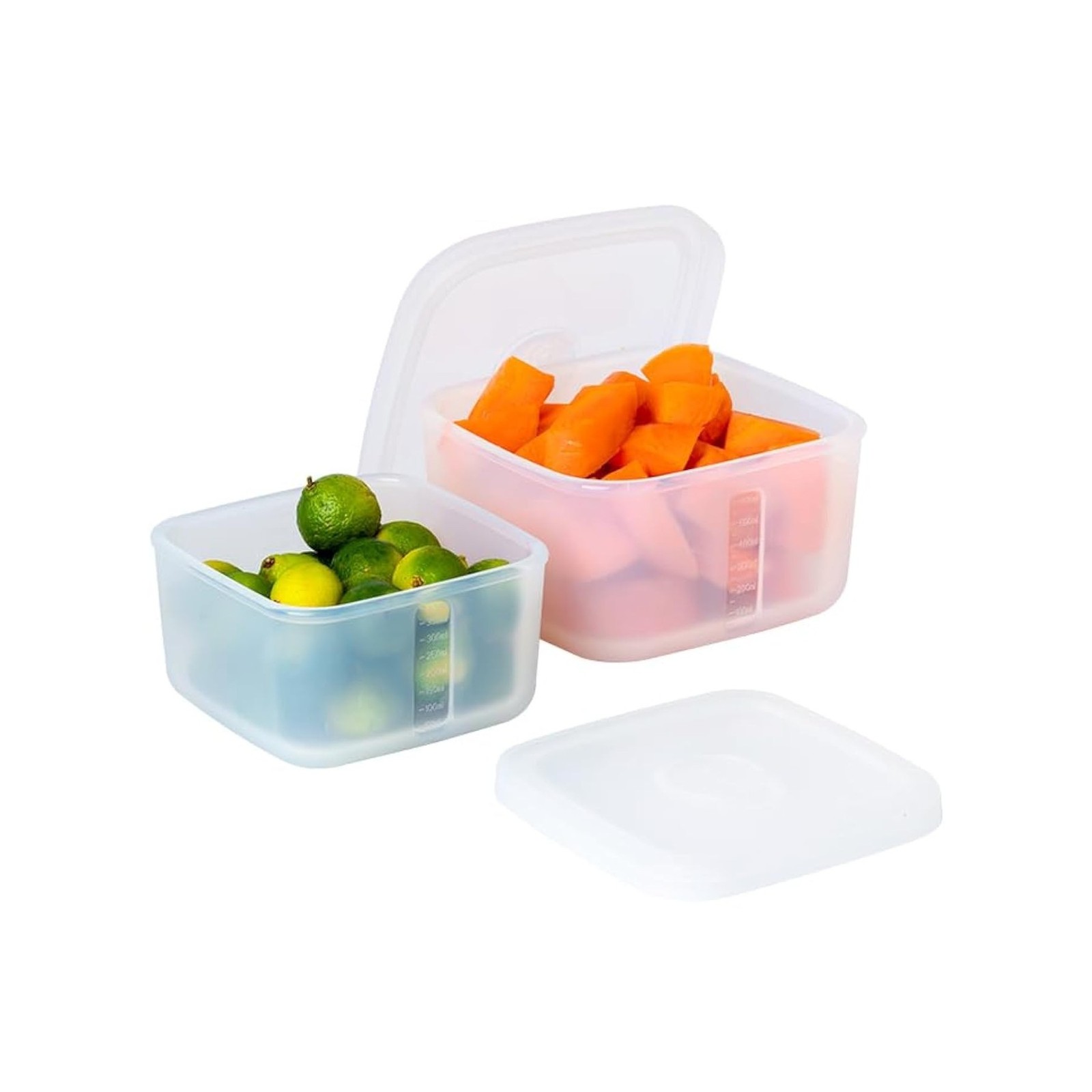 OTB Set of 2-4 Reusable Silicone Containers Clear, Nesting Leak-free Silicone...