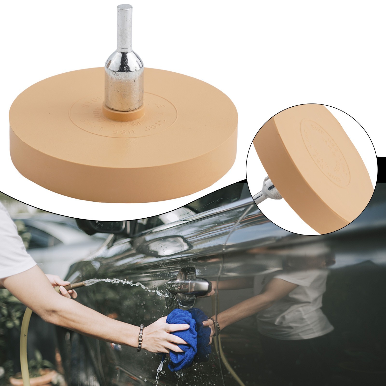 Convenient Compatibility with Electric Drills Rubber Eraser Caramel Wheel